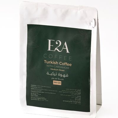 Medium roasted Turkish coffee mixed with cardamom 250