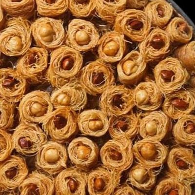 Kunafa bracelets with hazelnuts