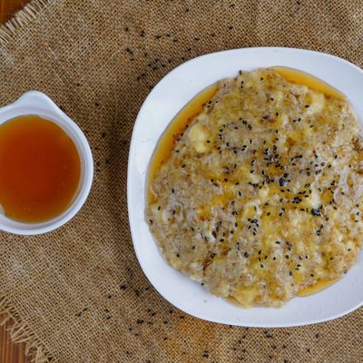 Banana Fatteh with Honey