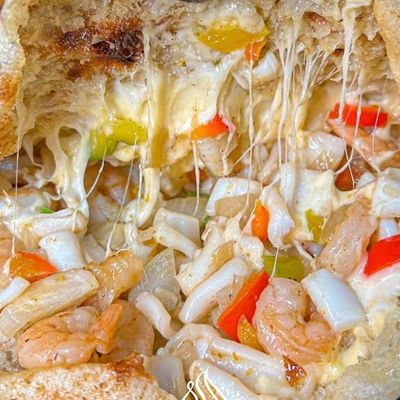 Seafood Hawawshi With Cheese