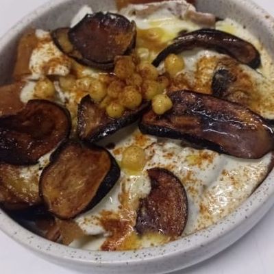 Oven Eggplant Fatteh