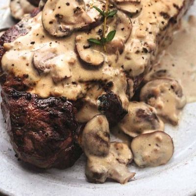 Grilled Fillet Mushroom Sauce
