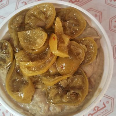 Lemon and saffron Foul