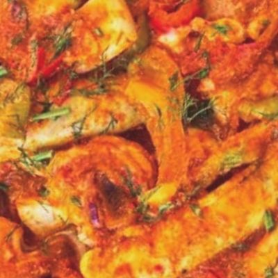 Shrimp And Roe Casserole Red Sauce