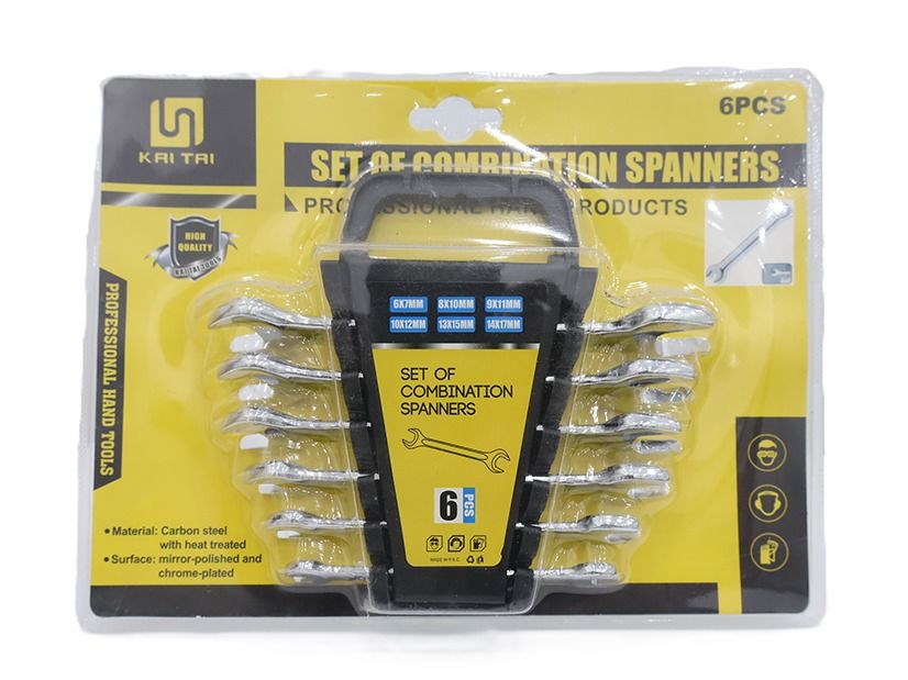 Set of Combination Spanner 6 Pieces