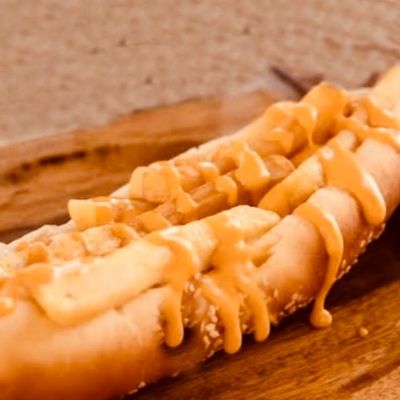 Cheddar cheese potato in French bread