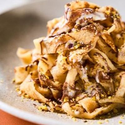 Crepe Fettuccine Pistachio