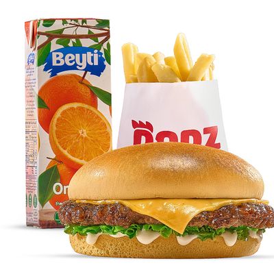 Beef burger kids meal