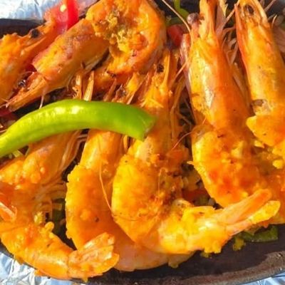 Grilled Peeled Shrimp Shish