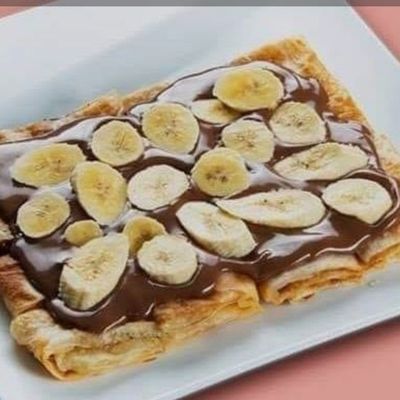 فطير نوتيلا وموز