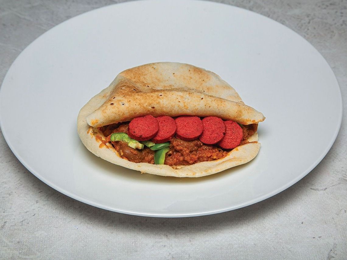 Moussaka with smoked sausage