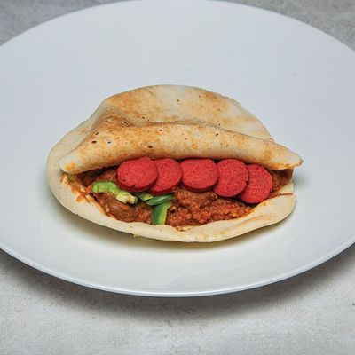 Moussaka with smoked sausage