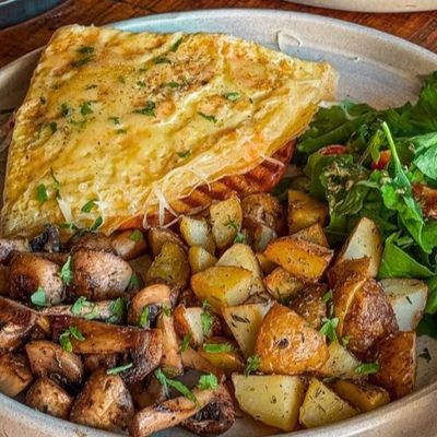 Mushroom And Cheese Omelette