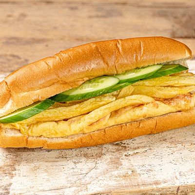 Potato on Omelette Sandwich