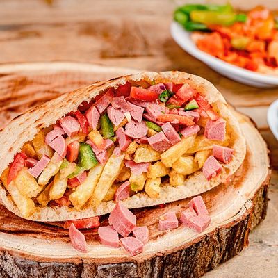 Hot Dog Potato Sandwich
