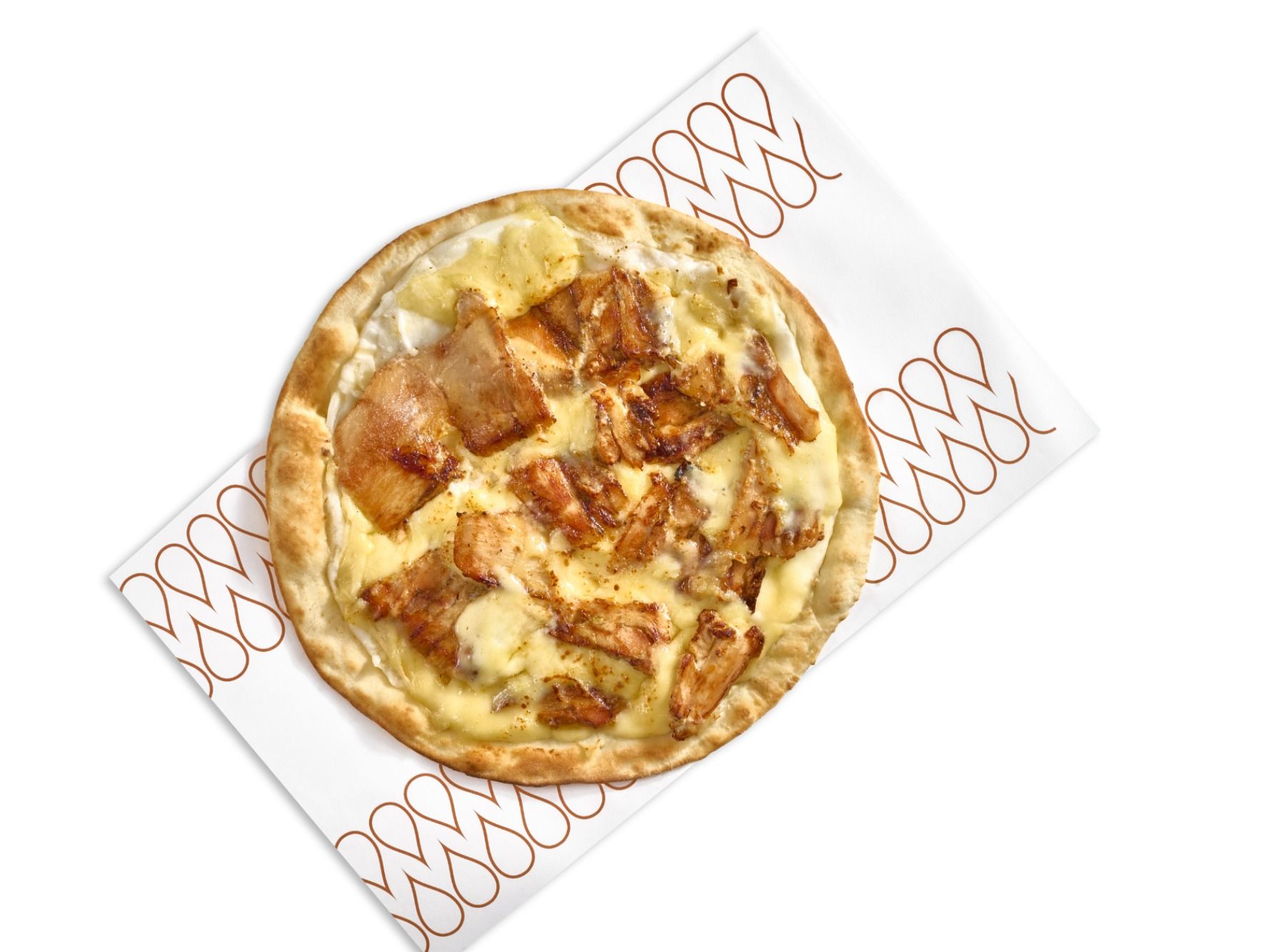 Chicken Shawarma Manoushe with Cheese