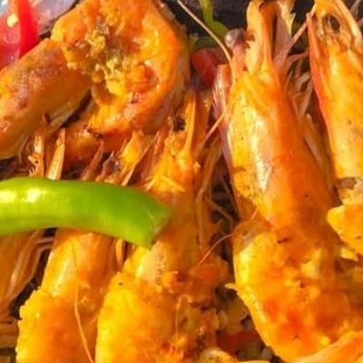 Grilled peel Shrimp Shish Meal