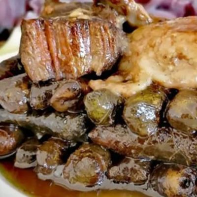 Vine Leaves Casserole With Baladi Meat