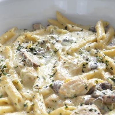 Mushroom Alfredo Pasta Vegan