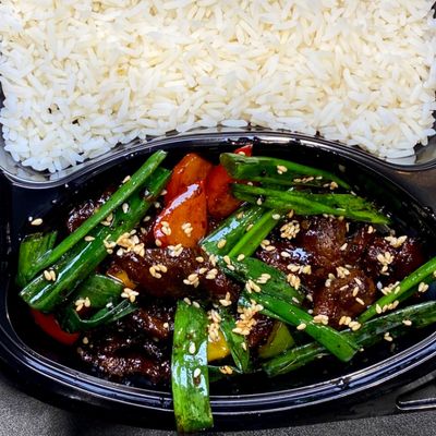 Mongolian Beef With White Rice