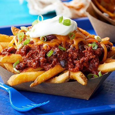 Beef chilli sauce with potatoes and jalapeno