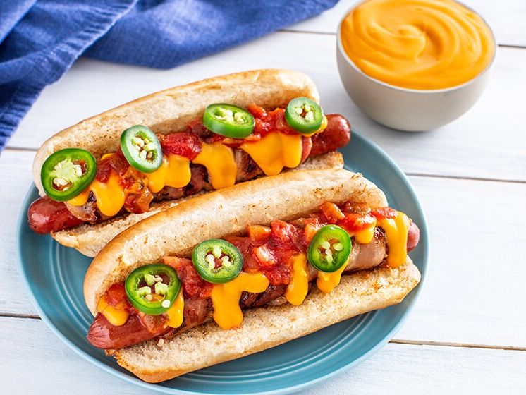 Sandwich Hot dog with cheeses