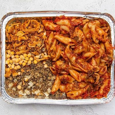 mixed chicken casserole with Koshary