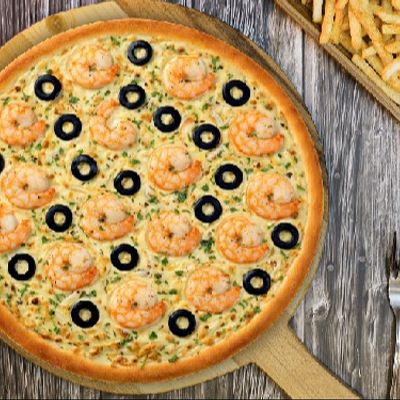 Fasting Shrimp Pizza