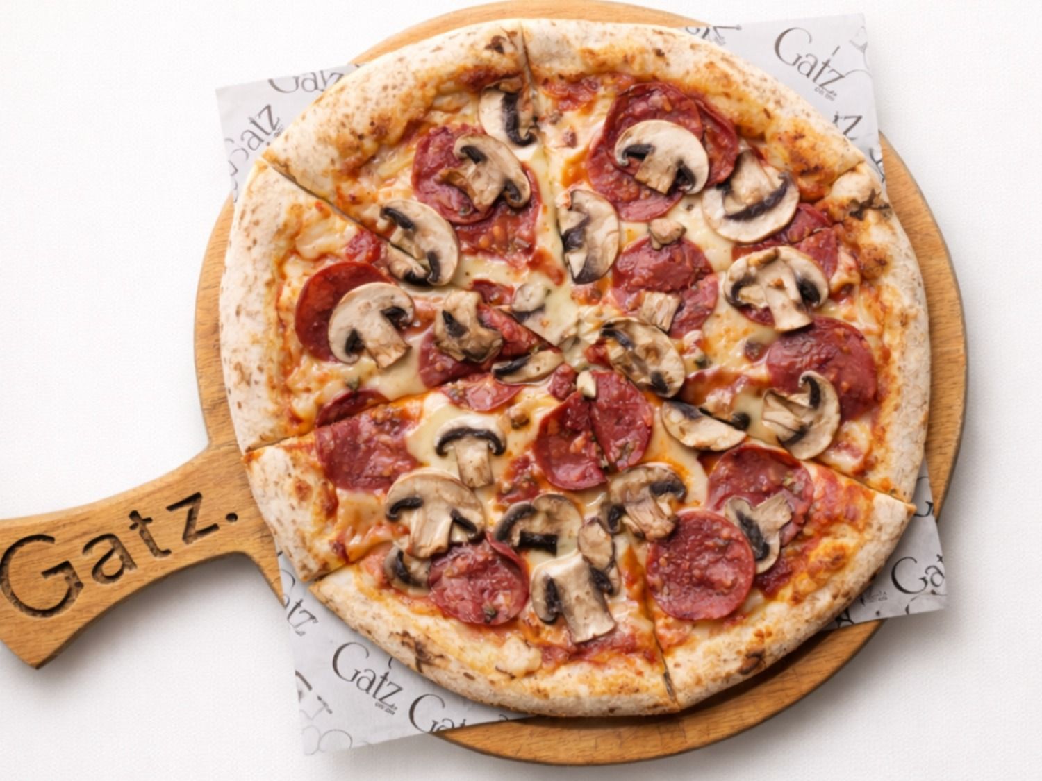 Bac0n And Mushroom Pizza