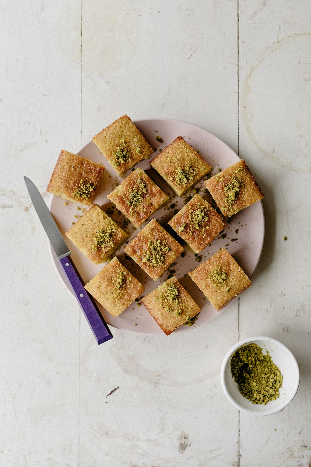 Pistachio Basbousa
