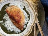 Molokhiya And Grilled Chicken Breasts