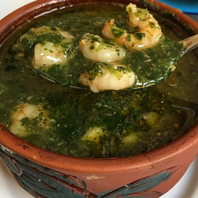 molokhia with shrimp