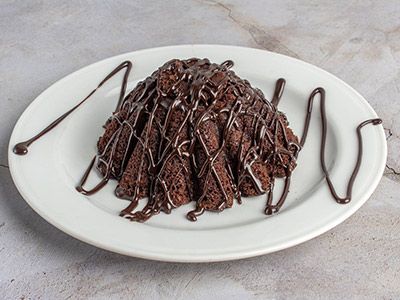 Molten Cake with Chocolate syrup