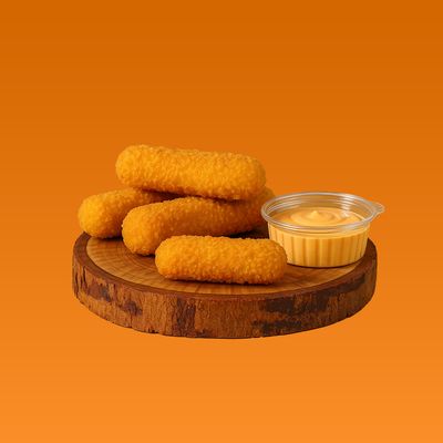 4 mozzarella sticks Cup sauce