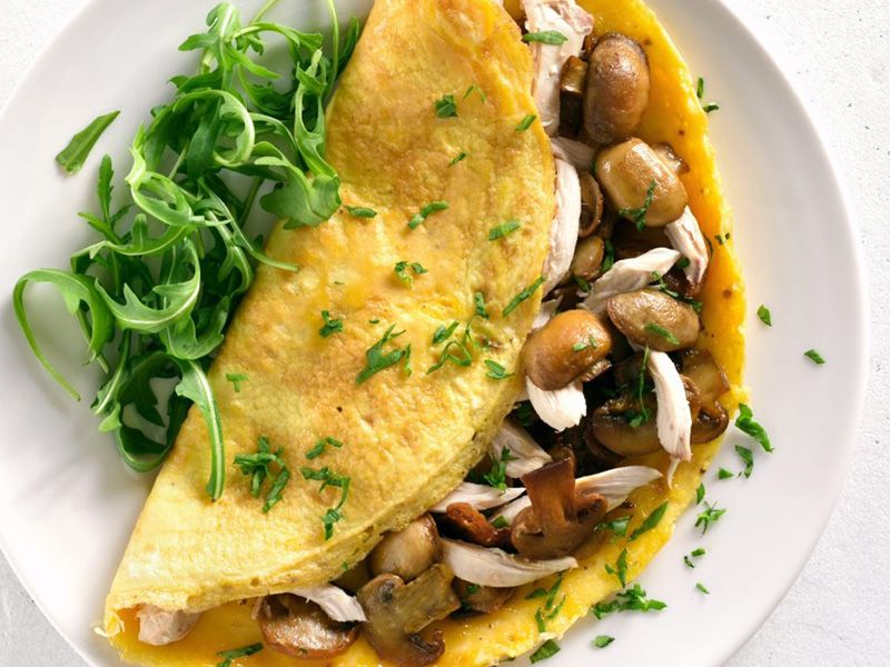 Mushroom And Cheese Omelet