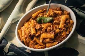mutton with mebakbaka pasta
