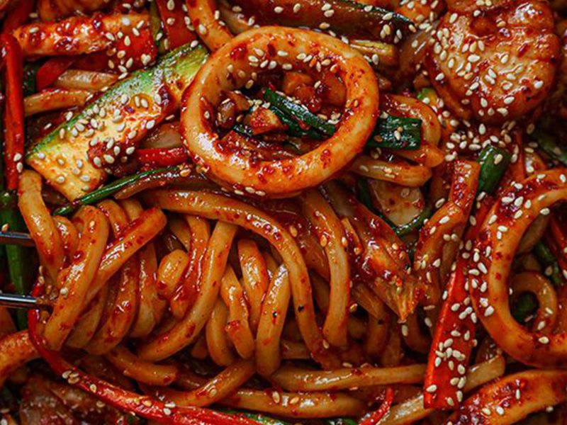 Noodles With Seafood