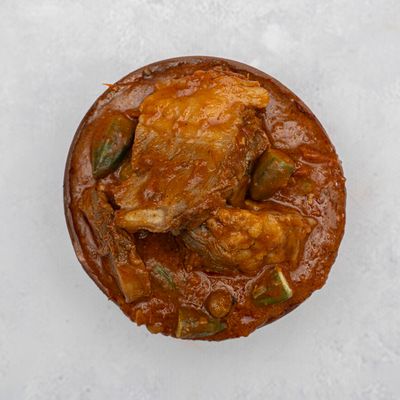Okra casserole with meat