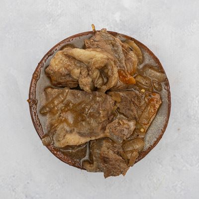 Onion casserole with meat