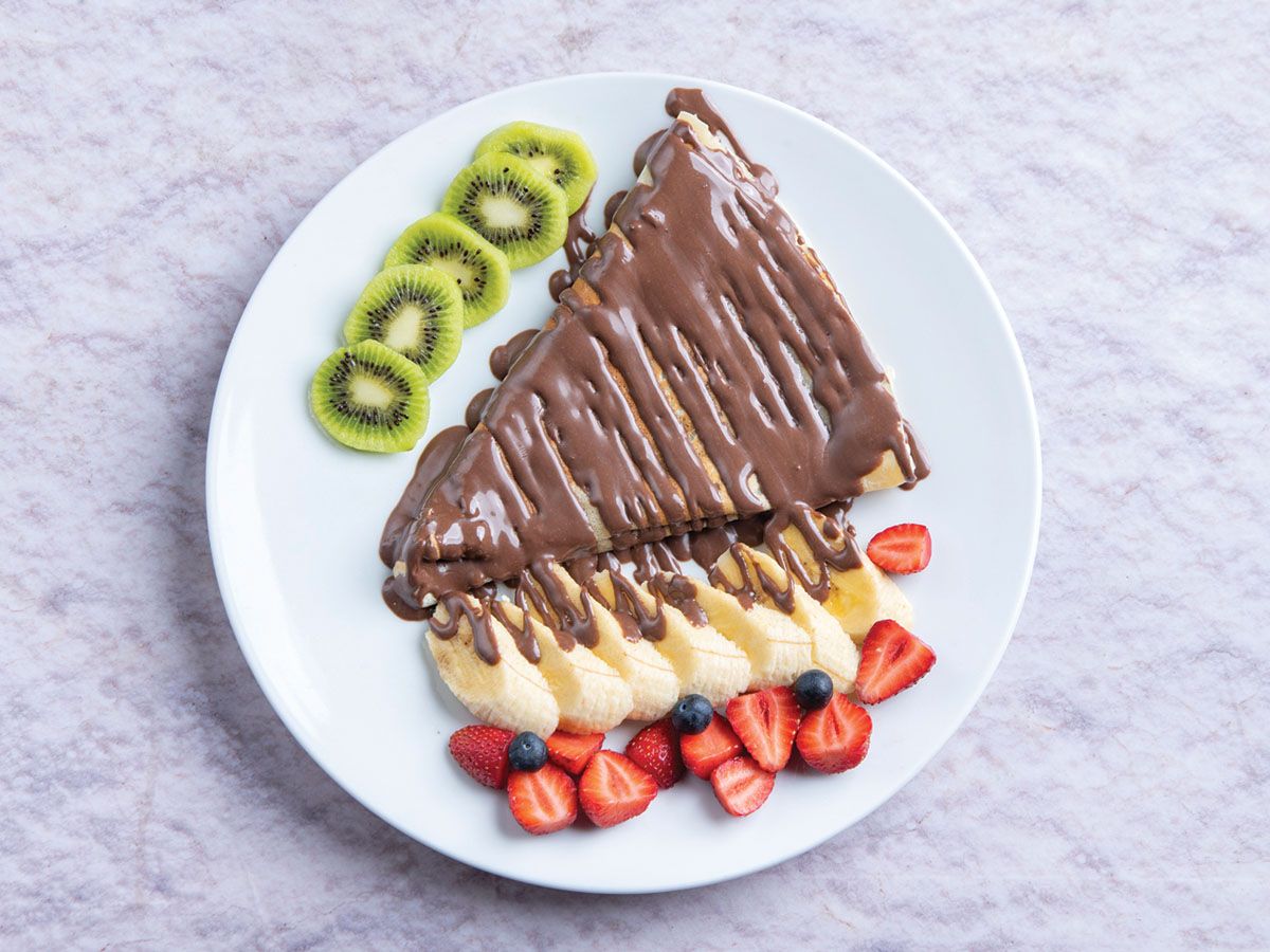 Chocolate And Fruit Crepe