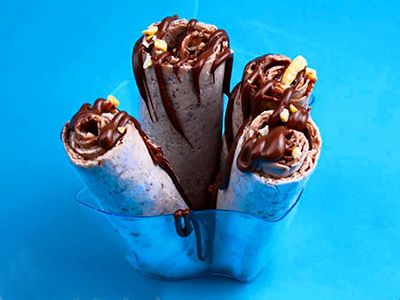 Nutella Chocolate Ice Cream Roll