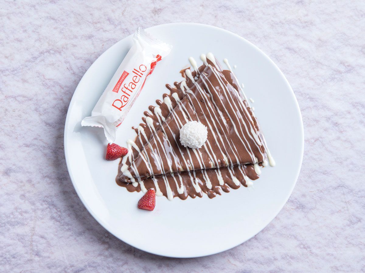 Chocolate And Raffaello Crepe
