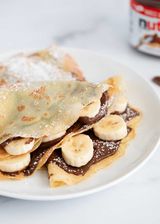 Nutella Chocolate With Banana And Nuts Crepe