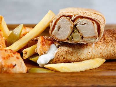 Shish Tawook Syrian Saj Sandwich