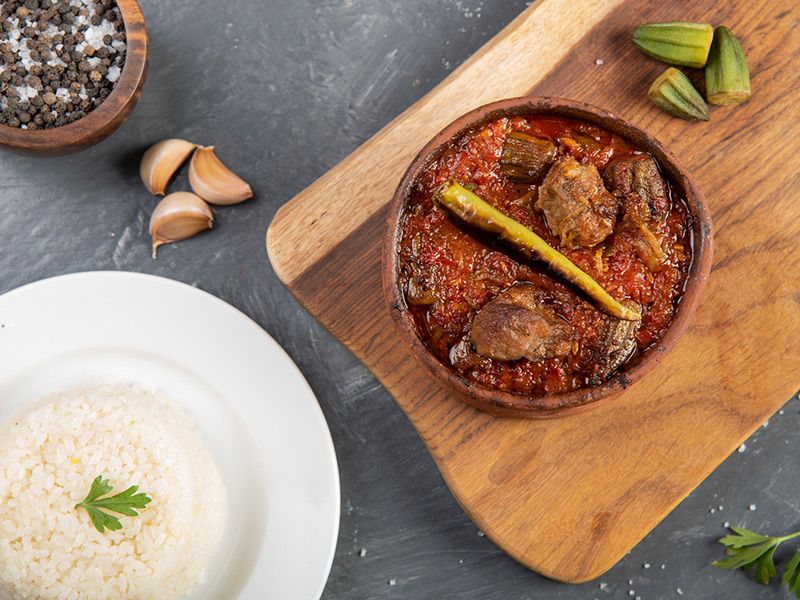 Okra With Meat Casserole