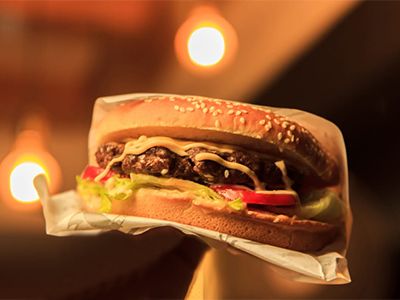 Golden Black Beef Burger Sandwich