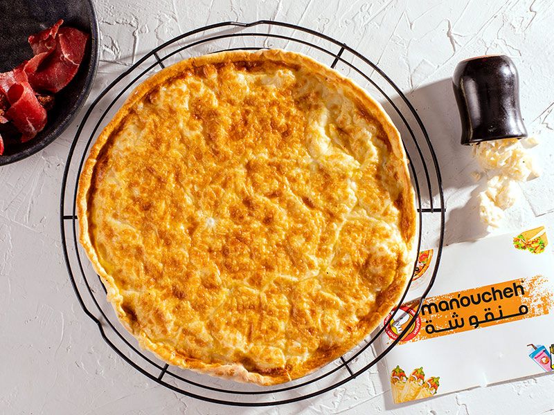Bayd With Cheese And Basterma Manoucheh