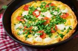 Omelette With Vegetables Sandwich