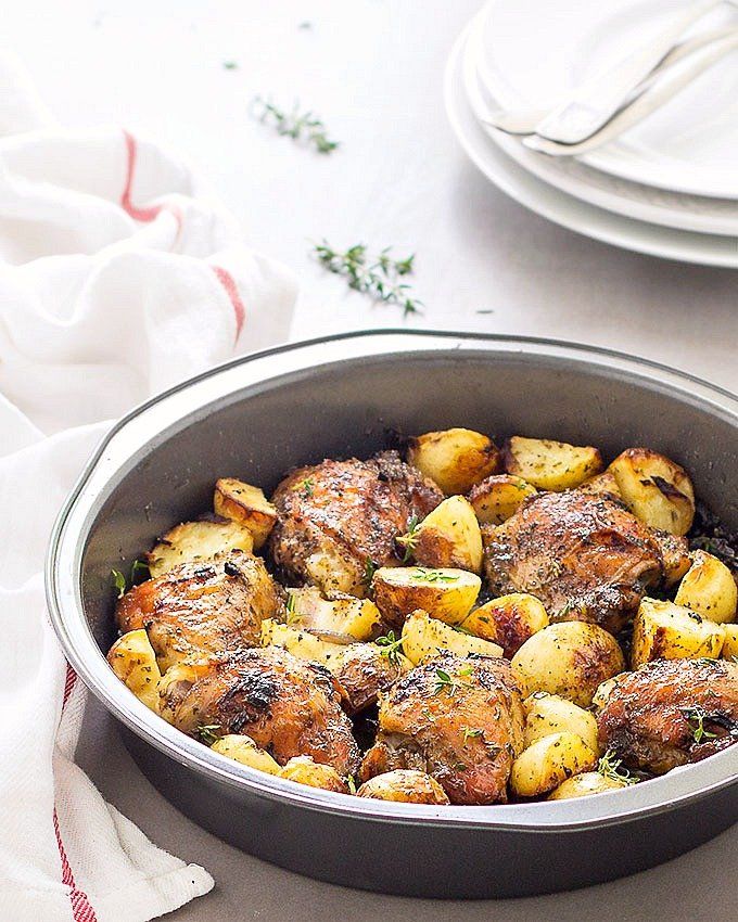 Oven Baked Potatoes With Chicken