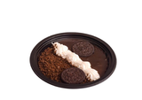 Oreo rice pudding with ice cream